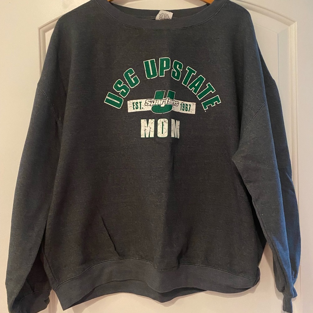 Charcoal Gray Cotton Blend Sweatshirt